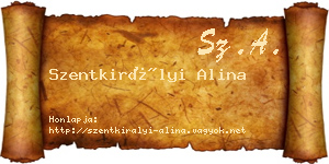 Szentkirályi Alina névjegykártya